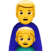 👨‍👦 family: man, boy display on Apple